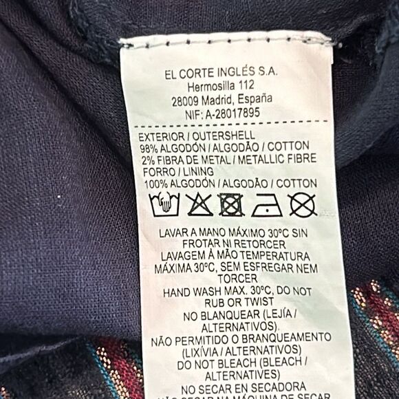 Tintoretto blue maxi dress with metallic gold threads side large - Picture 7 of 7